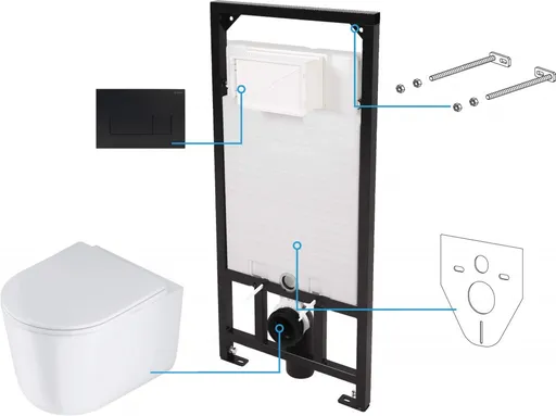 DEANTE Jasmin 200 WC set, podomítkový, 6v1 CDJN6ZPW