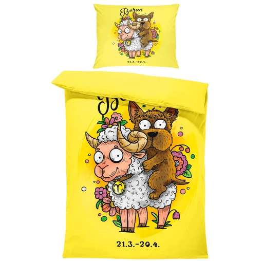 Povlečení Psí znamení – beran (Rozměr : 1x140/220 + 1x90/70)