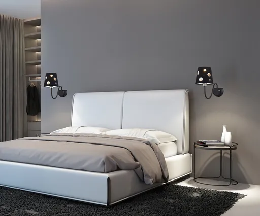 Nástěnná lampa Batley Ledea s černou dírou