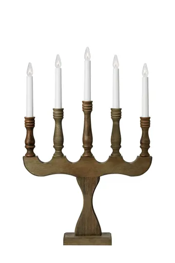 Markslöjd Svaneholm adventní dřevěný svícen 5 žárovek