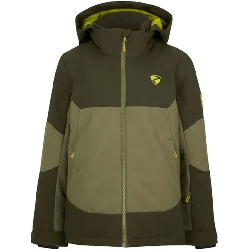 Ziener AGIMO-Z Dětská lyžařská bunda, khaki, velikost