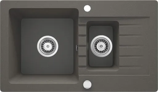 DEANTE Zorba antracit metalic Granitový dřez, 1.5 bowl s odkapávačem ZQZ_T513