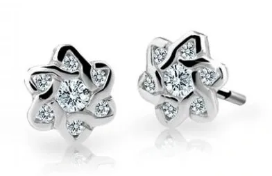 Cutie Jewellery Dětské náušnice z bílého zlata C2149-30-X-2 bílá