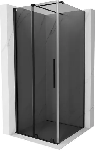MEXEN/S Velar sprchový kout, posuvné dveře 90 x 90, grafit, černá 871-090-090-41-70