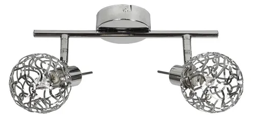 Stropní svítidlo s chromovaným opleteným stínidlem 2x40W G9 Puzzle