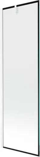 MEXEN/S Next vanová zástěna FIX 60 x 150, černá dekor, chrom 895-060-000-00-70-01