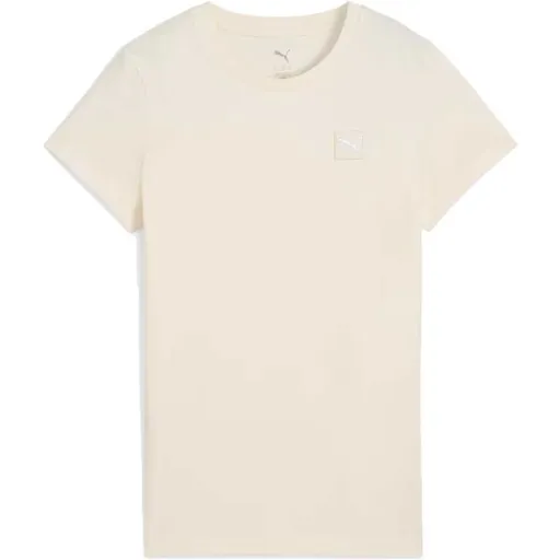 Puma ESSENTIALS ELEVATED TEE Dámské triko, béžová, velikost