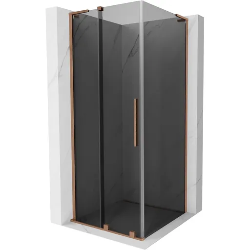 MEXEN/S Velar L sprchový kout, posuvné dveře 120 x 120, grafit, měď kartáčovaná 871-120-120-33-65 871-120-120-43-65