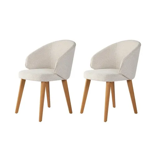 Sada jídelních židlí Bentley White and Dark Oak, 2 ks