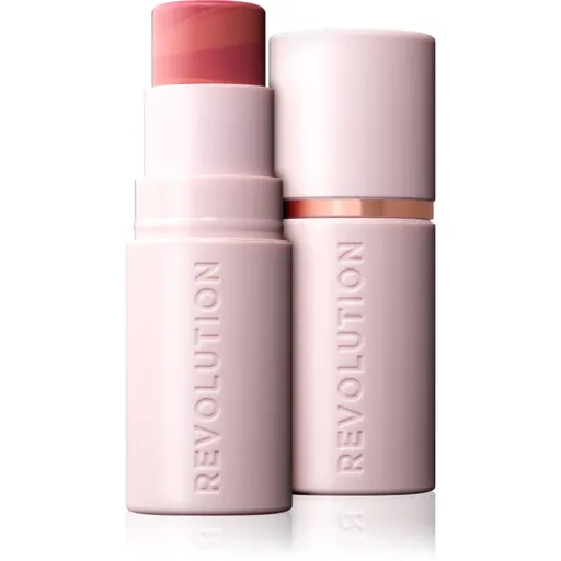 Makeup Revolution Skin Silk Blush Stick krémová tvářenka v tyčince odstín Peachy Pink 4.5 g