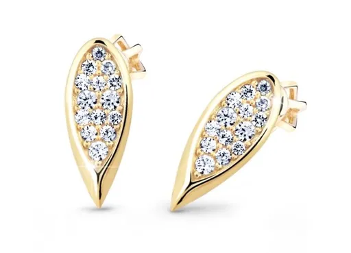 Cutie Jewellery Okouzlující náušnice ze žlutého zlata se zirkony Z3063-30-10-X-1