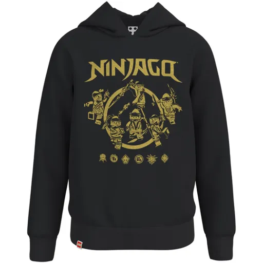 LEGO® kidswear SWEATSHIRT W. HOOD Chlapecká mikina, černá, velikost