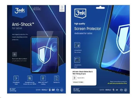 3mk All-Safe - AIO fólie Anti-Shock Full Wet Fitting Tablet, 5 ks