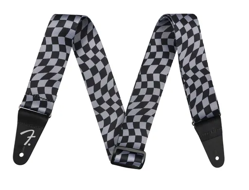 Fender Wavy Checkerboard Polyester Strap Gray