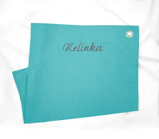 Utěrka s úchytkou s výšivkou