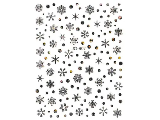 Samolepky na nehty - Sněhové vločky holo JO-907