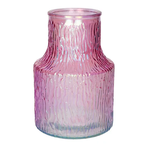 DUIF Skleněná váza POLINA 20cm růžová perleťová