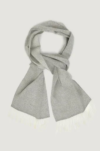 ŠÁLA GANT WOOL HERRINGBONE SCARF DARK GREY MELANGE