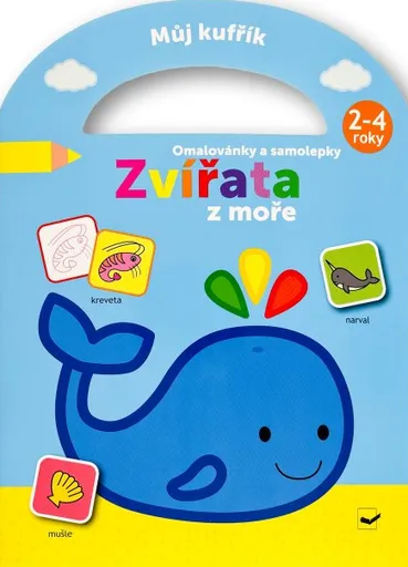 Můj kufřík Omalovánky a samolepky Zvířata z moře