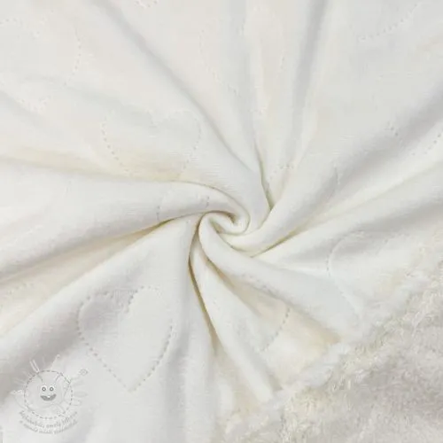 Kojenecký plyš TEDDY Hearts off white