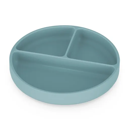 PETITE&MARS Talířek silikonový dělící kulatý Take&Match Frosted Sky 6m+