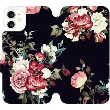 Flipové pouzdro na mobil Apple iPhone 11 - VD11P Růže na černé (5903226976034)