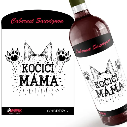 Víno Kočičí máma – tlapky (Druh Vína: Červené víno)