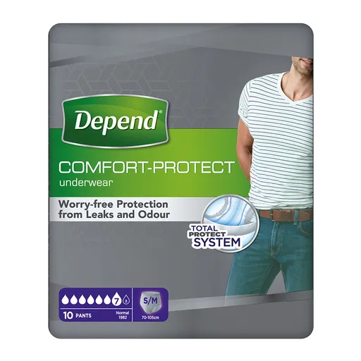 Depend Normal pro muže S/M absorpční natahovací kalhotky 10 ks