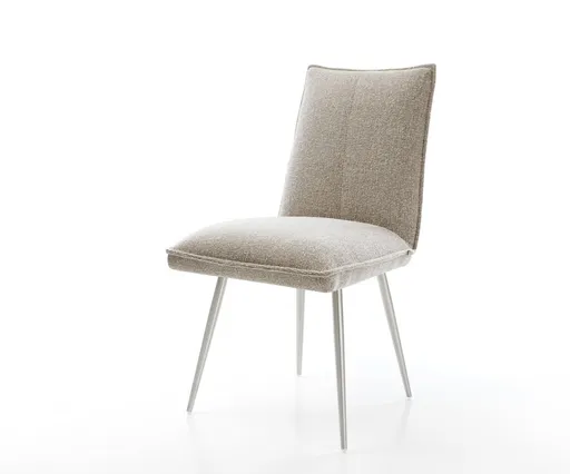 Jídelní židle Lelio-Flex tkanina Měkký béžová 4-nohá zúžená