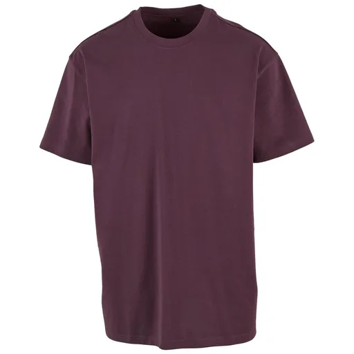 Build Your Brand Pánské tričko Heavy Oversize Tee - Švestková | 3XL