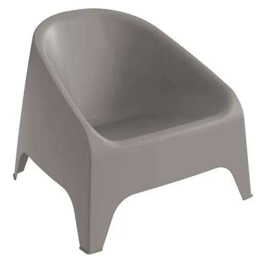 MATERA plastové křeslo, šedá