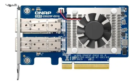 QNAP QXG-25G2SF-E810 - 2x 25GbE SFP28,PCIe Gen3 x8