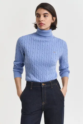ROLÁK GANT STRETCH COTTON CABLE TURTLENECK CLEAR SKY