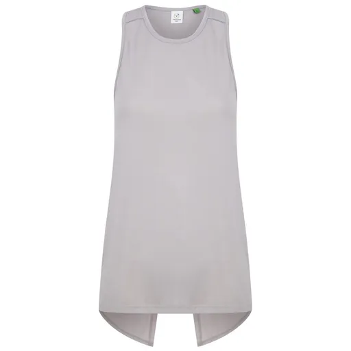 Tombo Dámský top s rozparkem na zádech - Světle šedá | 2XL