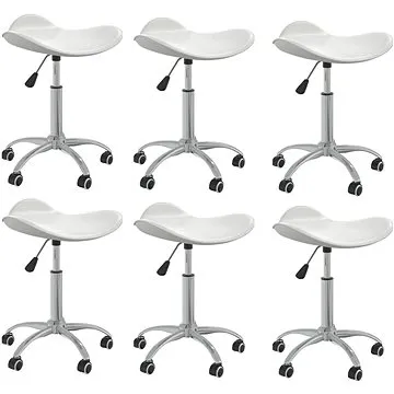 Otočné SHUMEE 6 ks bílé umělá kůže , 3088545 (3088545)