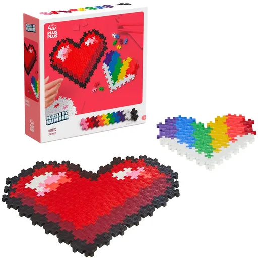 Plus Plus Skládej podle čísel Srdce 250 dílků