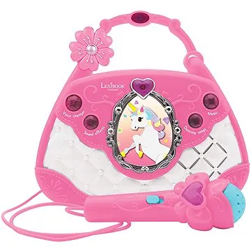 Hudební taštička s mikrofonem a měničem hlasu - jednorožec (3380743081465)