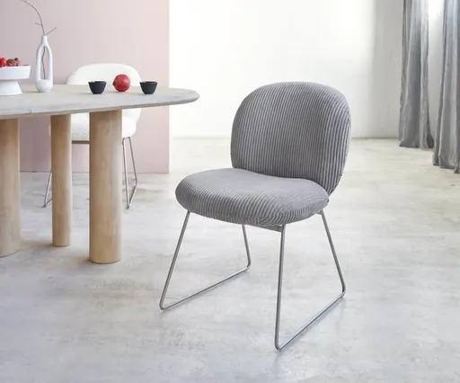 Jídelní židle Nube-Flex podnož nerezová ocel manšestr