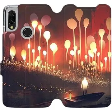 Flipové pouzdro na mobil Xiaomi Redmi 7 - VA01S Lampiony a muž v lodičce (5903226873647)