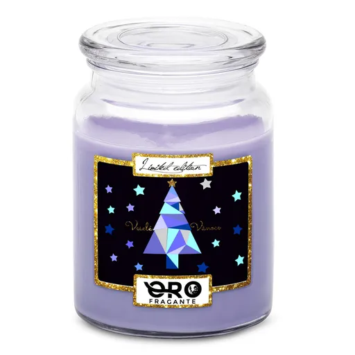 Svíčka Veselé Vánoce (Vůně svíčky: Levandule)