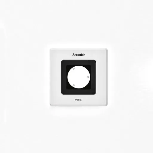 Artemide Ego Flat 90 downlight čtverec 24d 3000K hliník IK10 T42004FLW00