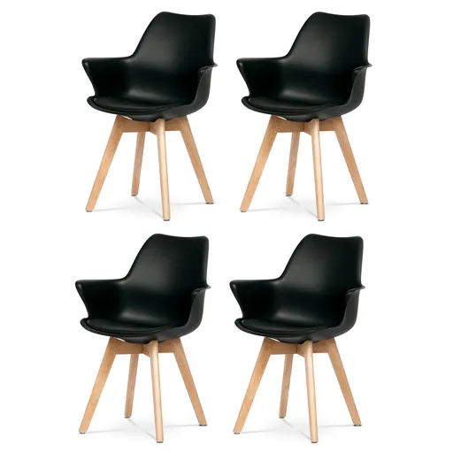 Sada jídelních židlí CT-771 BK, 4 ks