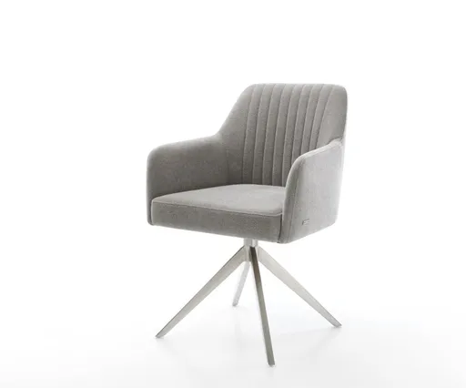 Jídelní židle Greg-Flex strukturovaná látka Měkký šedá křížová