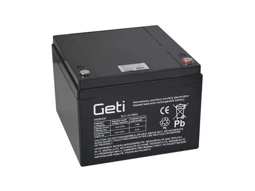 Baterie olověná 12V  28Ah GETI