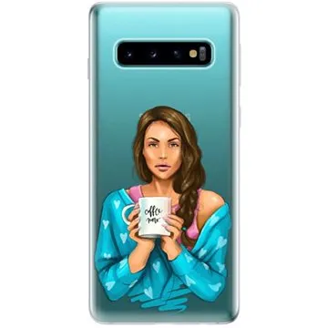 iSaprio Coffe Now - Brunette pro Samsung Galaxy S10 (cofnobru-TPU-gS10)