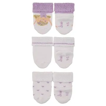Sterntaler kojenecké, 3 páry, froté, manžetka, bílé, baletka, srdíčka 8302222 (HRAjkob1108nad)