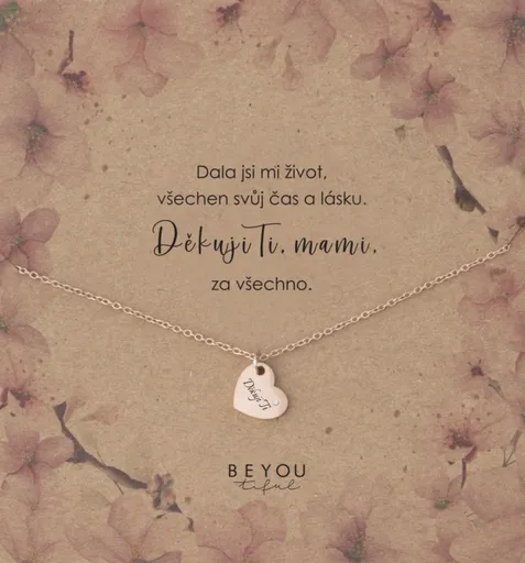 Řetízek s přívěškem "Děkuji ti, mami"