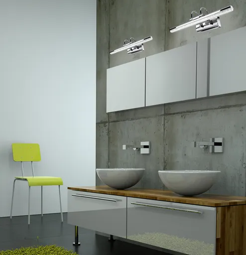 Nástěnná koupelnová lampa chromová LED 7W 6500K nastavitelná Gizel