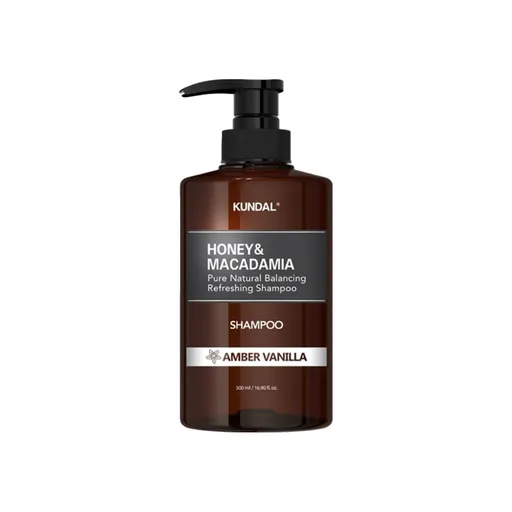 KUNDAL Hydratační šampon Honey & Macadamia Amber Vanilla (Pure Natural Balancing Refreshing Shampoo) 500 ml