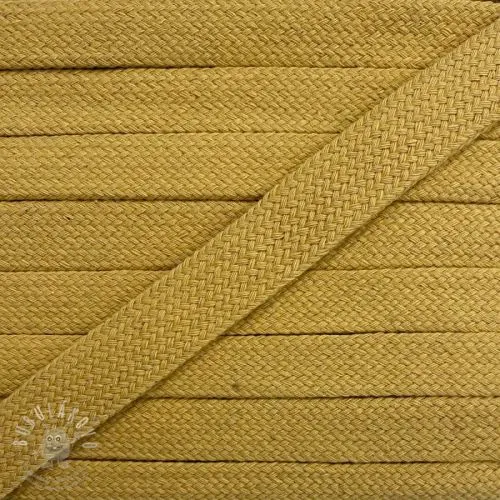 Bavlnená šnůra plochá 13 mm camel